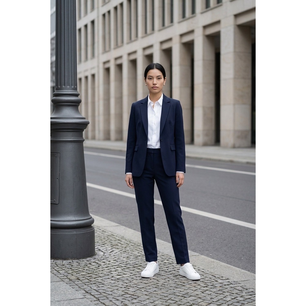 Liverpool Los Angeles Kelsey Trouser Cadet Blue Knit Pants Navy 4/27 Workwear - Picture 1 of 11